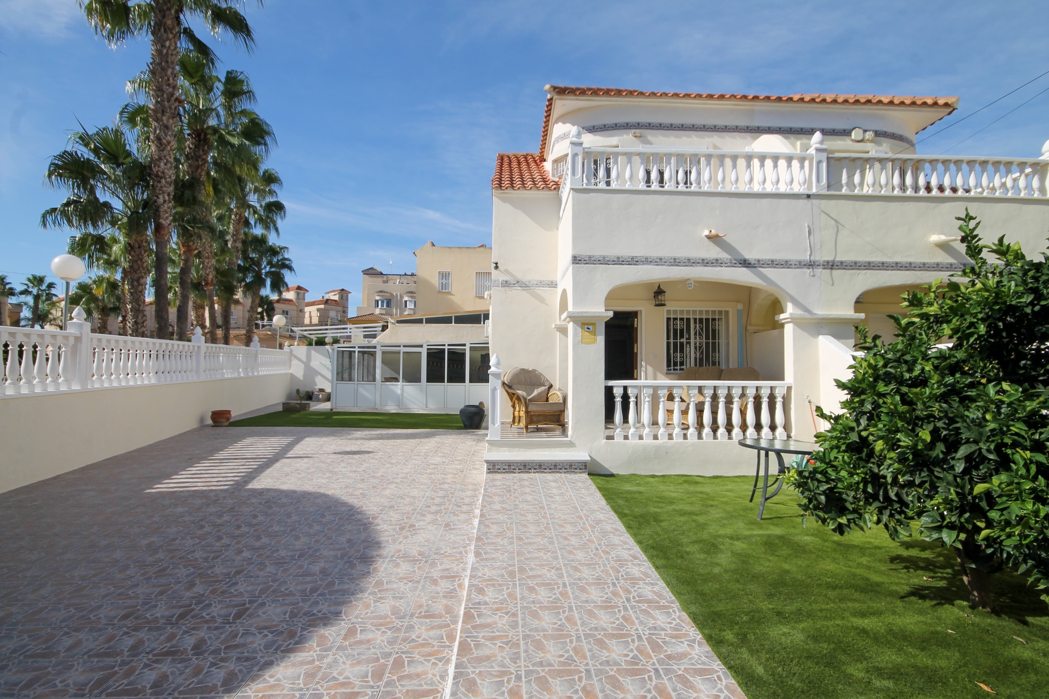 Semi detached villa with large plot and communal pool